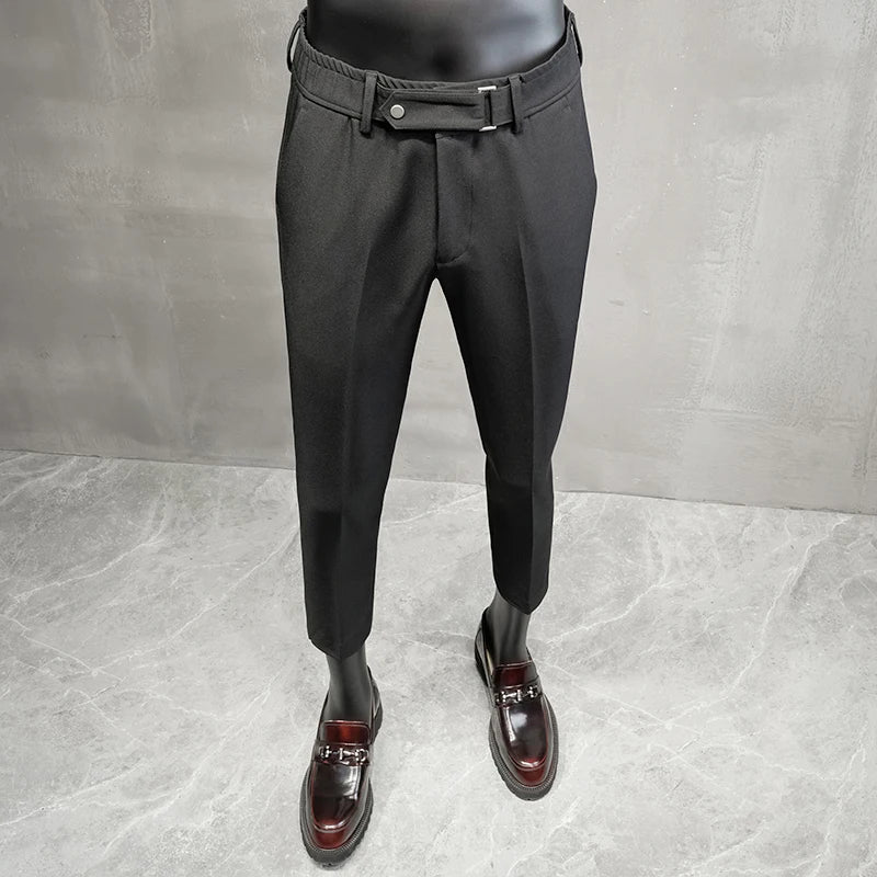 saferido Men Clothing Dress Trousers Spring and Summer Fashion Casual Korean Style Easy Matching Thin Suit Pants Trend Slim Leggings