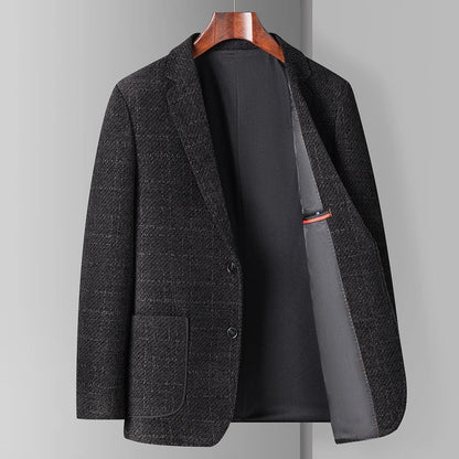 High-end Fashion Casual Suit for Men Autumn and Winter Light Luxury Business Single West Texture Will Be Ironed Men's Suit Coat