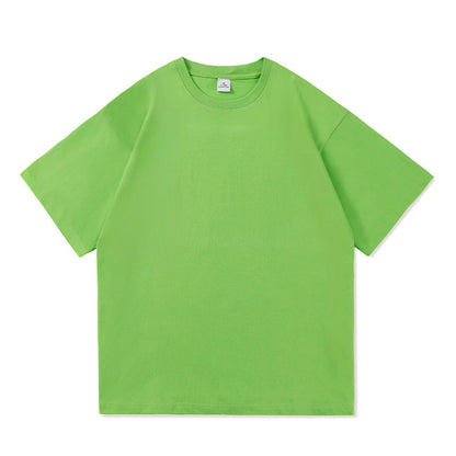 Men Oversized Graphic Solid T Shirts Colorfuls 100% Cotton  Mens White Classical Tee Male Short Sleeve O-Neck Tops