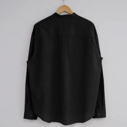Oversized Korean-style Shirt Hanging Sense Shirt. Youth Long-sleeved Shirt Casual Travel Daily Street Fashion Men Loose-fitting