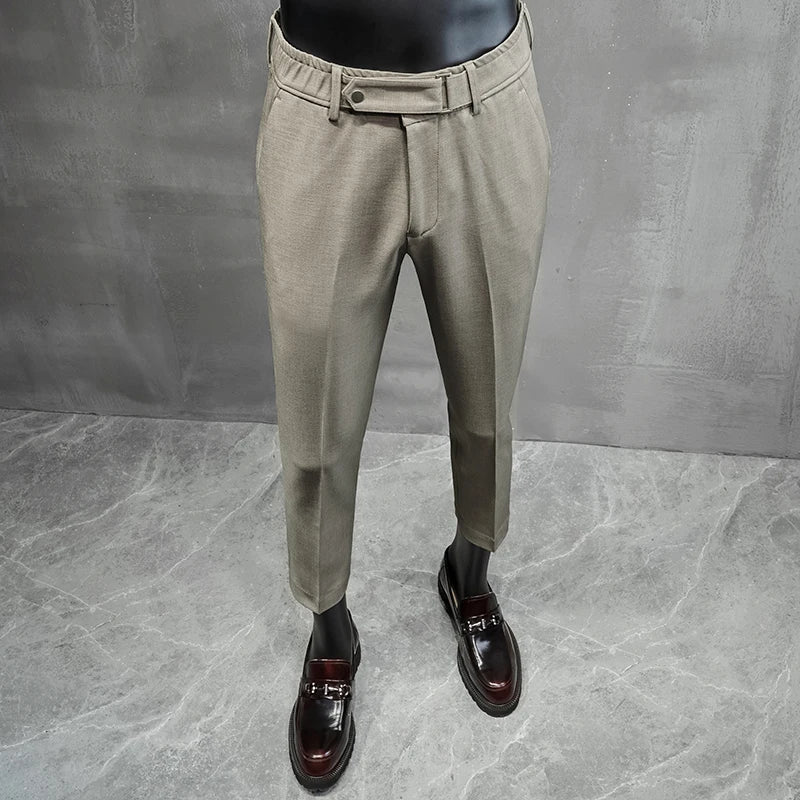 saferido Men Clothing Dress Trousers Spring and Summer Fashion Casual Korean Style Easy Matching Thin Suit Pants Trend Slim Leggings