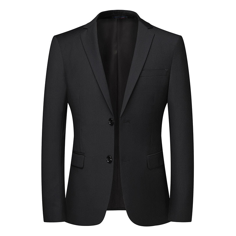 Boutique Men's Fashion Business Cultivate One's Morality Leisure Pure Color Gentleman's Wedding Presided Over Work Blazer