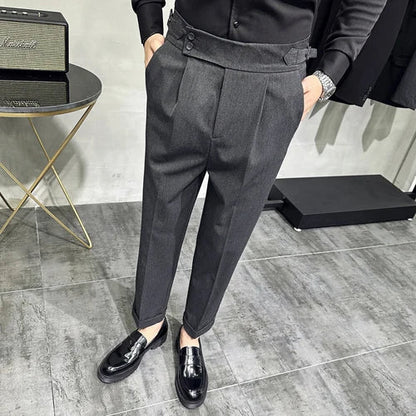 saferido Men Spring Autumn Suits Pants Male Formal Wear Boutique Trousers Quality Men British Style Business Casual Loose Suits Pants