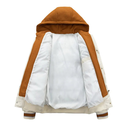 Winter Jacket Men's Zipper New Jacket Streetwear Windproof Fashion Jacket Hooded Parkers Winter Thick Thermal Cotton Coat Men's