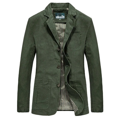Spring Autumn Military Blazer Jacket Men Casual Cotton Washed Coat Mens Army Bomber Suit Jackets Cargo Outerwear Plus Size