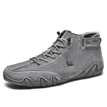 saferido Men Boots Casual Motorcycle Winter Shoes Waterproof High Top Sneakers Luxury Footwear