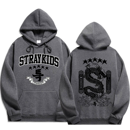 5 Star Hoodies Y2k Fashion Dragon Graphic Hoodie Women Men Autumn Winter Sweatshirt Korean Streetwear Hip Hop Clothes