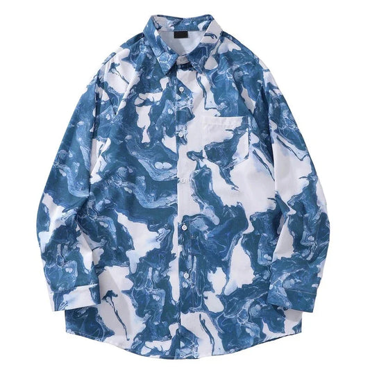 Men's Shirts Oversized Street Style Harajuku Streetwear Long Sleeve Women's Blouse Hip Hop Korean Autumn Clothes