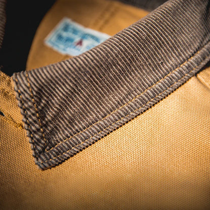 Maden Retro Heavyweight Canvas Jackets Multi-Pocket Lapel Thin Coats Autumn Casual Men's Jacket Winter Outwear Windbreaker