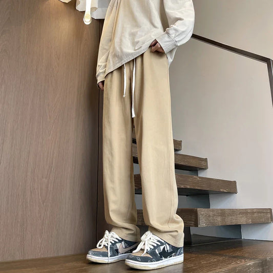 saferido Tracksuit Black Korean Fashion Joggers Pants Y2k Baggy Tactical Cargo Pants Khaki Harajuku Casual Stacked Sweat Pants