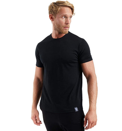 100% Merino Wool T-Shirt Men Short Sleeve Merino Shirts Sport Lightweight Base Layer Hiking Tshirt Soft Breathable Undershirt