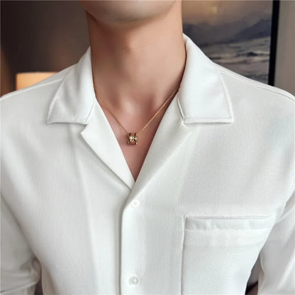 saferido Men Spring High Quality V-Neck Stylish Long-Sleeved Shirts/Male Slim Fit Business And Casual Office Dress Shirts Tops 4XL