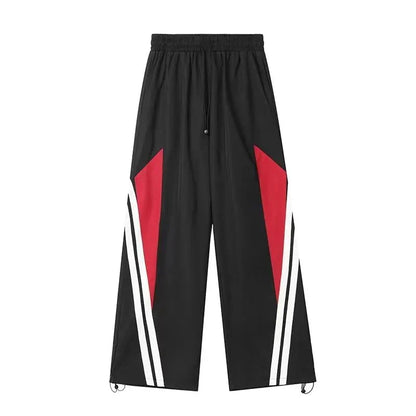 Baggy Two Piece Set for Men Parachute Wide Leg Pants Sweatshirts Outfit Tracksuit Men Polo Vintage Casual Streetwear