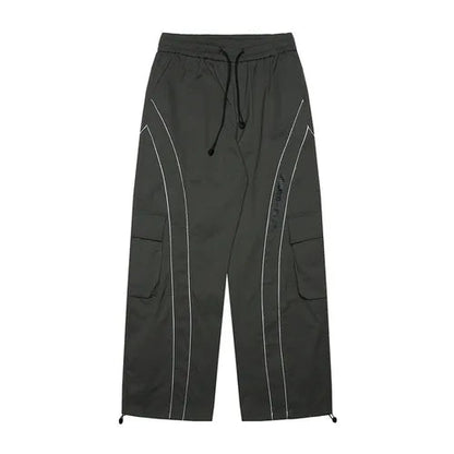 Baggy Wide Leg Cargo Pants Men Oversize gray Cargo Trousers Male Loose Casual Sweatpants Streetwear Hip Hop