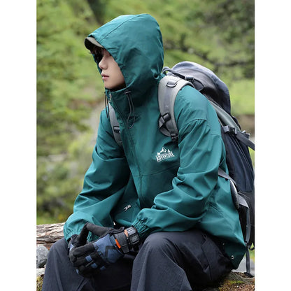 saferido New Spring Autumn Men's Jacket Lightweight Waterproof Single-layer Outdoor Windproof Travel Camping Coat Top Brand Clothing 3XL