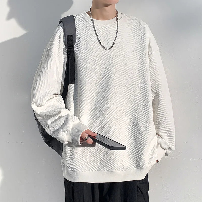 saferido Hoodies Spring Autumn Men's Sweatshirt Fashion Streetwear Long Sleeve Tops Men Trend Male Clothing O-Neck Basic Pullover Hoodie