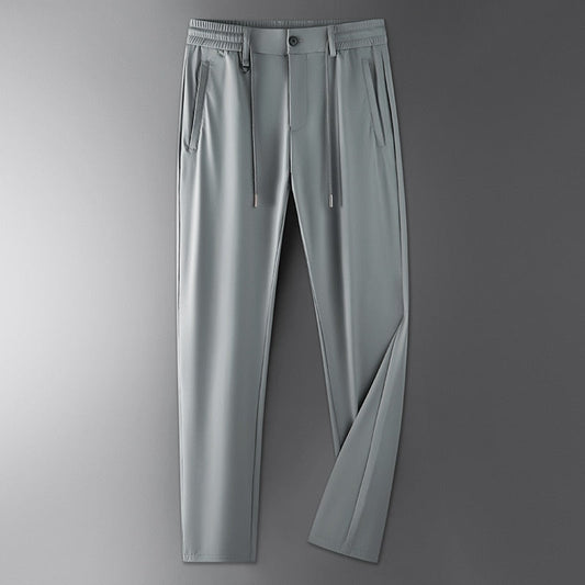 Brand Summer Pants for Men Business Casual Fashion Thin Breathable Men Trousers Mid Straight Solid Color Men Pants