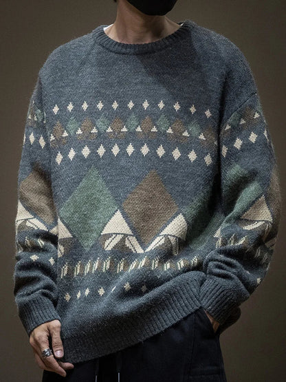 saferido Spring and Autumn New Men's Sweater Men's Autumn and Winter Extra Large Men's Fat Plus Youth Handsome Underlay Knitwear