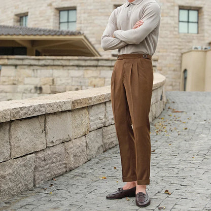 saferido Fashion Solid Color Spring Summer Simple Pant Men Social Trousers Pantalones Hombre Casual Elastic Waist Pant Men Versatile Pant