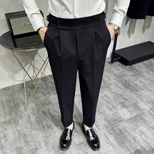 saferido Men Spring Autumn Suits Pants Male Formal Wear Boutique Trousers Quality Men British Style Business Casual Loose Suits Pants