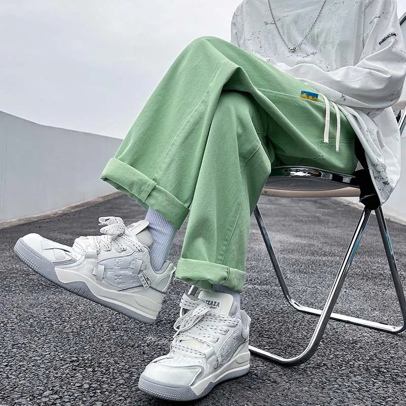 saferido Men Japanese Streetwear 6 Colors Solid Sweatpants Man Black Joggers Pants Male Korean Hip Hop Harajuku Track Pants