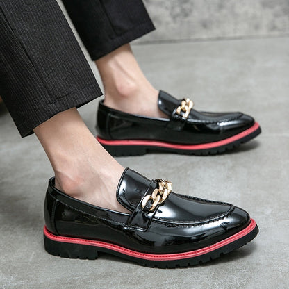 saferido Leather Designer Brand Luxury Men Casual Office Bussiness Black Loafers Mens Italian Wedding Dress Male Shoes mens shoes