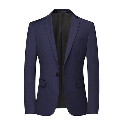 Boutique Men's Fashion Business Cultivate One's Morality Leisure Pure Color Gentleman's Wedding Presided Over Work Blazer