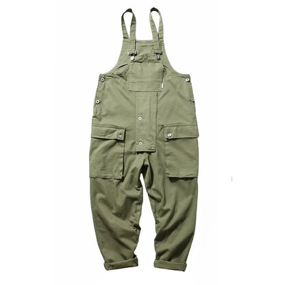 saferido Streetwear Casual Romper Overalls Men And Women Fashion Sleeveless Straps Jumpsuit Spring Summer Vintage Patch Pockets Playsuits