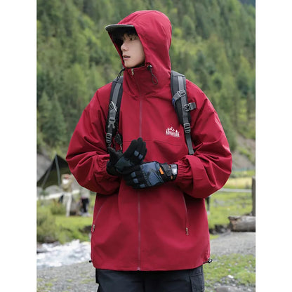 saferido New Spring Autumn Men's Jacket Lightweight Waterproof Single-layer Outdoor Windproof Travel Camping Coat Top Brand Clothing 3XL