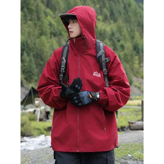 saferido New Spring Autumn Men's Jacket Lightweight Waterproof Single-layer Outdoor Windproof Travel Camping Coat Top Brand Clothing 3XL
