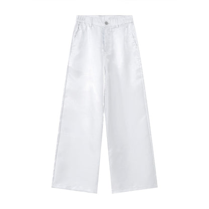 Male Casual Suit Pants Trendy Solid Color Loose Staright Trousers High Street New Fashion Men's Clothing New