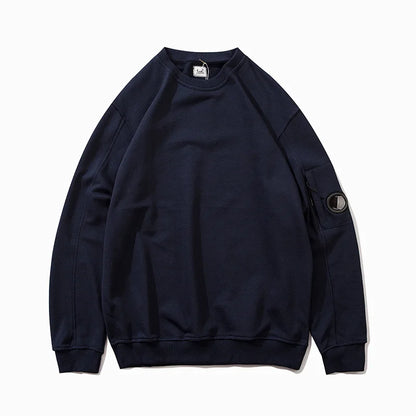 saferido Fall Winter Male Collection Casual Fashion Style O-Neck Loose Fit Sweatshirt for Men Oversized Outwear Men Clothing Street Grey