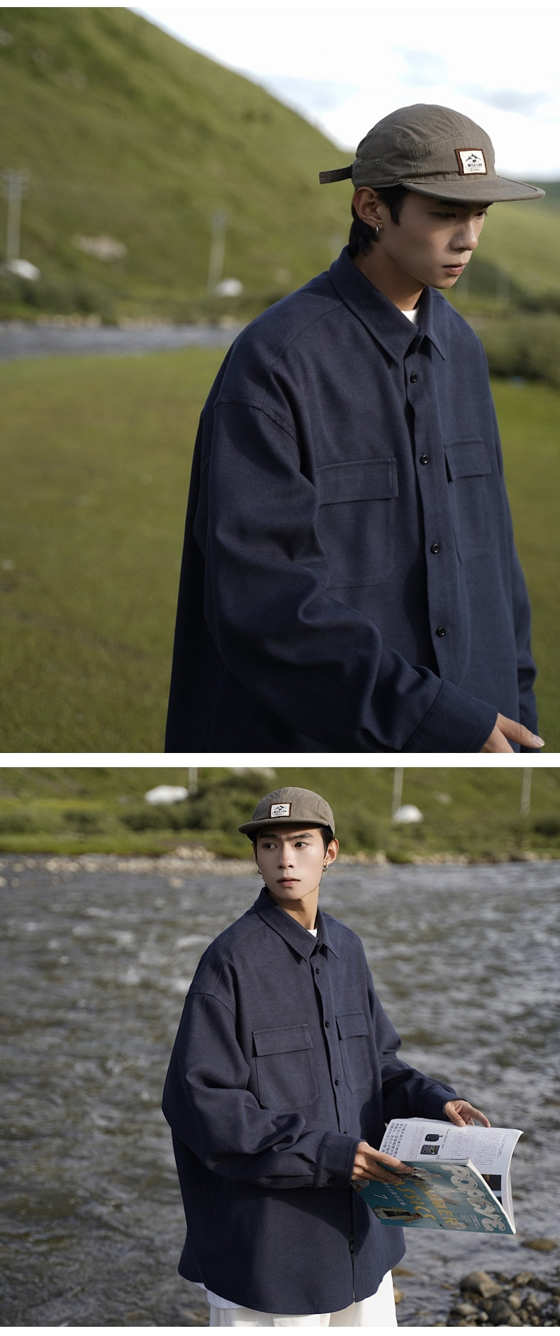 Men Korean Fashion White Long Sleeve Shirts Mens Japanese retro Shirts Blouses Harajuku Oversized Shirt Male Button Up  5XL