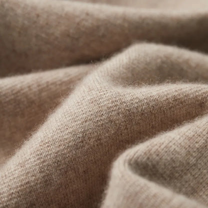 Men's Cardigan 100% Merino Wool Knitted Zippered Jacket  Autumn and Winter Thickened Long Sleeved Men's Sweater Lapel Shirt