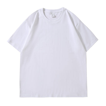 Brand New Men Oversize T shirts 220 gsm Heavy Pure Cotton High Street Mens T-shirt Casual Drop-Shoulder Man T-Shirt Hip Hop