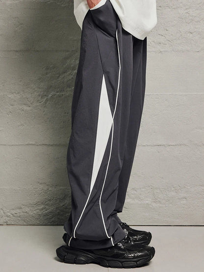 saferido Parachute Sports Pants for Men Jogging Sweatpants Wide Leg Trousers Male Black Streetwear Loose Casual American Street