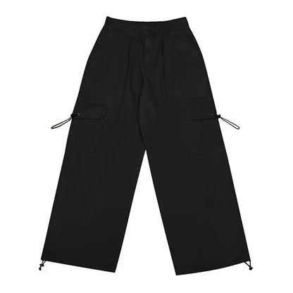 Spring Casual Men Set Retro Simplicity Pocket Denim Shirt+big Pocket Street Hip-hop Cargo Pants 2-pcs Japanese Fashion Suit