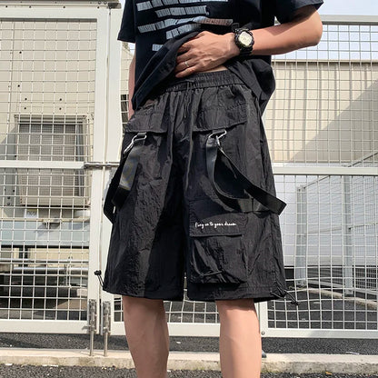 saferido Men's Cargo Shorts Fashion Casual Short Pants Summer Multi-pocket Men Casual Jogging Sport Short Pants Japan Style