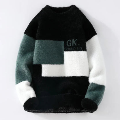 Sweaters men Winter Letter pattern thick sweater men Student youth sweaters autumn Men's wool pullovers full size S-3XL