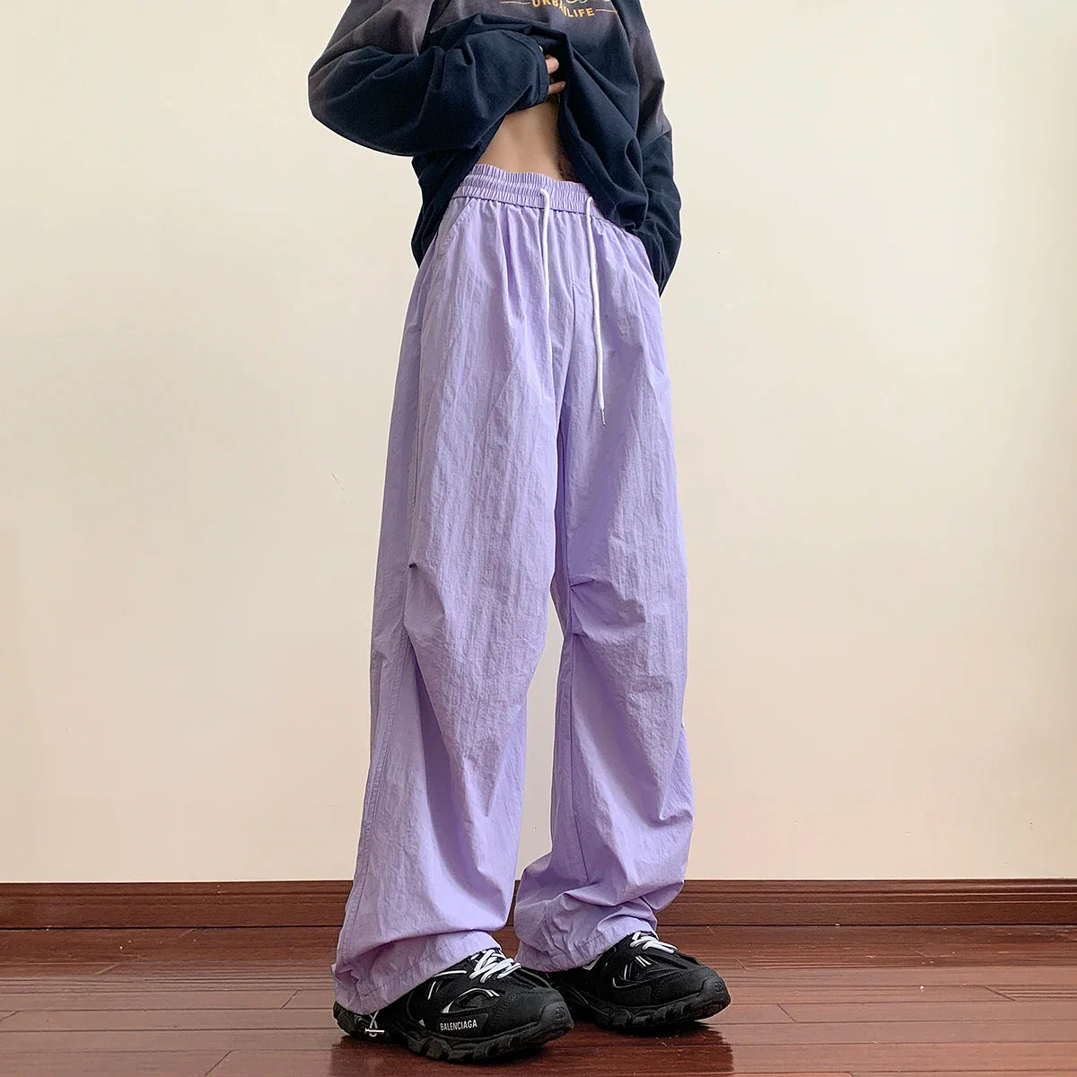 saferido Men Casual Wide-Leg Pants Korean Version Y2k Streetwear Hip Hop  Fashion Trousers Sweatpants Harajuku Trousers