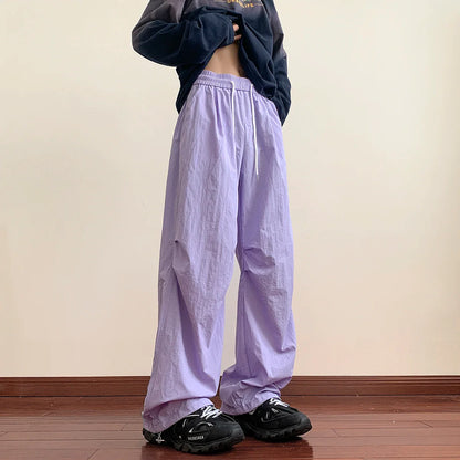 saferido Men Casual Wide-Leg Pants Korean Version Y2k Streetwear Hip Hop  Fashion Trousers Sweatpants Harajuku Trousers