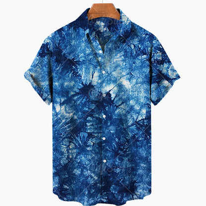 Mens Summer Hawaiian Beach Shirts 3D Printing Wind Luxury Designer Vintage Clothes Oversized Irregular Pattern Y2k Floral Punk