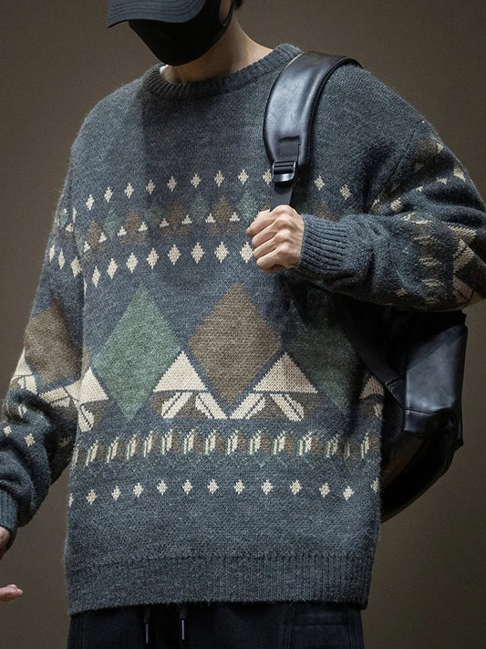 saferido Spring and Autumn New Men's Sweater Men's Autumn and Winter Extra Large Men's Fat Plus Youth Handsome Underlay Knitwear