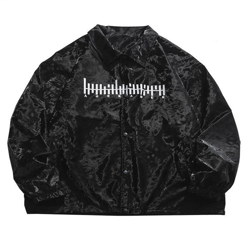 Letter printed jacket Men's Oversized jackets Autumn new fashion casual loose high street hip-hop jacket hip-hop jackets coats