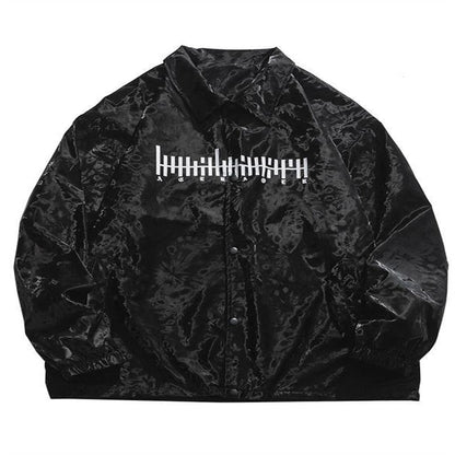 Letter printed jacket Men's Oversized jackets Autumn new fashion casual loose high street hip-hop jacket hip-hop jackets coats