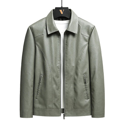 Autumn Men Casual Motorcycle Biker Leather Jacket Coats Mens Vintage Outwear Formal PU Jacket Male Oversize Jacket Plus Size 8XL