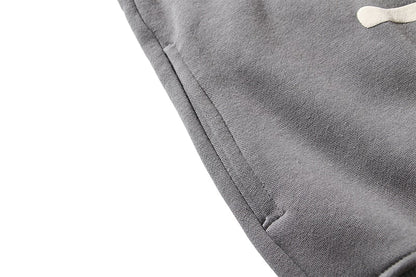 High Street Letter Foam Skull Vintage Fleece Hooded Hoodies Men and Women Pullover Casual Loose Autumn Winter Sweatshirts