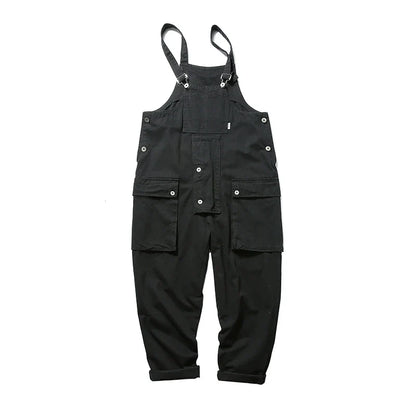saferido Streetwear Casual Romper Overalls Men And Women Fashion Sleeveless Straps Jumpsuit Spring Summer Vintage Patch Pockets Playsuits
