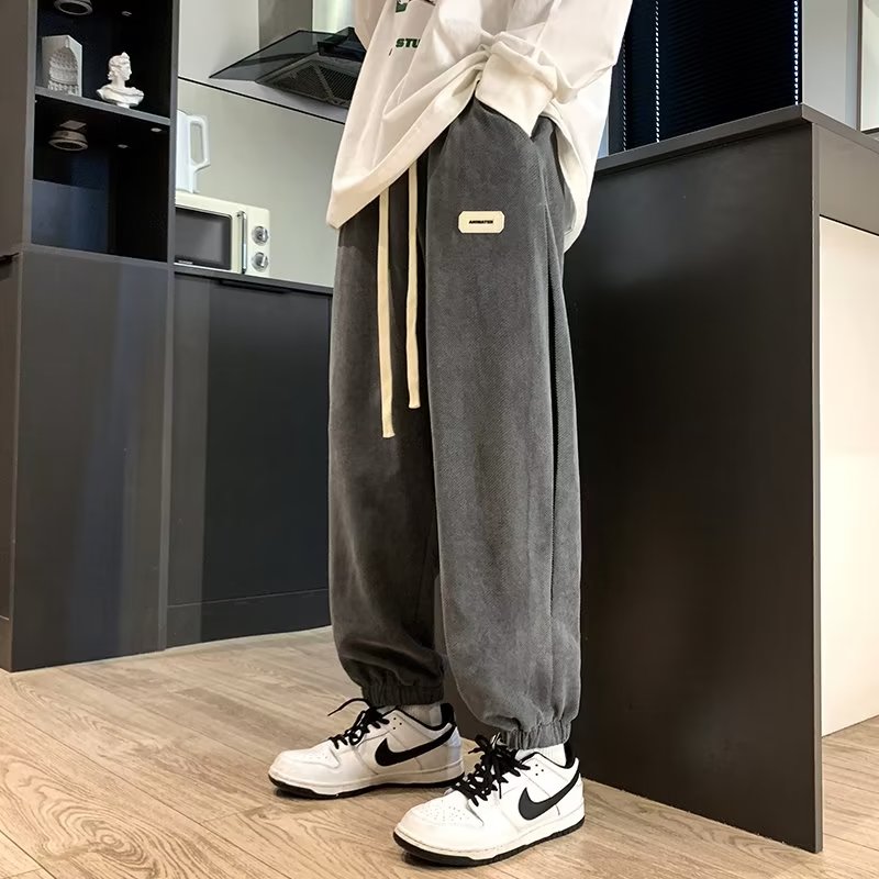New Cotton Cargo Pants Loose Harem Pants Casual Ankle Length Casual Multi Pocket Baggy Pants Male Oversized Fashion Trousers