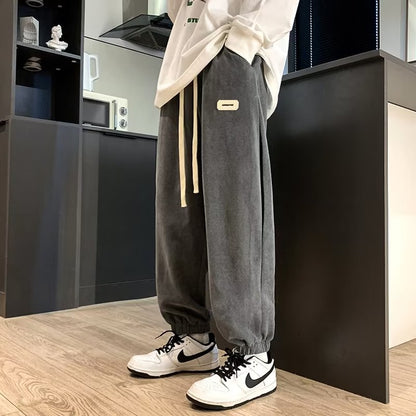 New Cotton Cargo Pants Loose Harem Pants Casual Ankle Length Casual Multi Pocket Baggy Pants Male Oversized Fashion Trousers